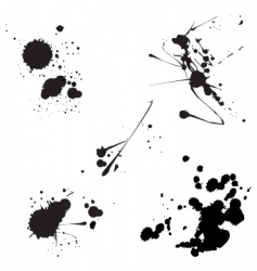 Graffiti ink drops and splashe vector image