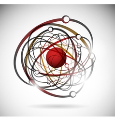 Abstract atomic background vector image