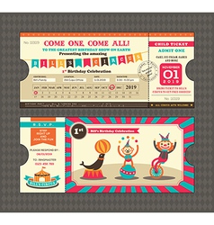 Birthday card Ticket style vector image