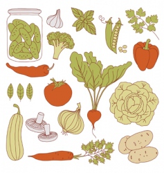 Set of health food vector image