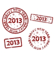 Happy New Year stamp vector image