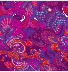 Seamless violet flower ornament vector image