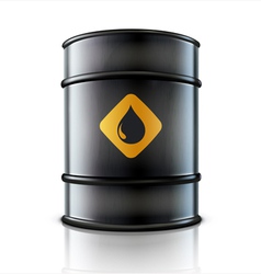 Metal oil barrel vector image