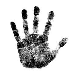 Hand print vector image