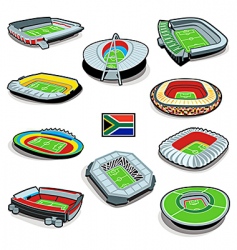 South african soccer stadiums vector image