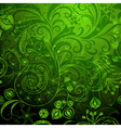 Green vivid floral pattern vector image