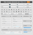 Web design elements set white vector image