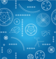 Bicycle seamless background vector image