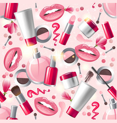 Cosmetics seamless vector image