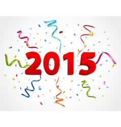 Happy new year celebration with confetti vector image