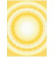 Yellow sun with grid vector image