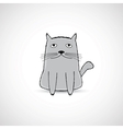 Cute fat kitten vector image