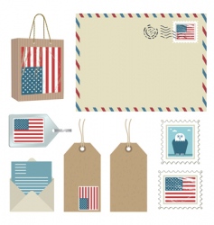 American postage vector image