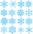 Snowflake silhouettes vector image