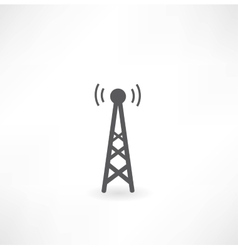 Tower with radio waves icon vector image