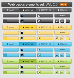 Web design elements set vector image