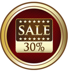 Thirty percent sale icon vector image