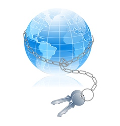 World and key vector image