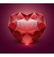 Heart shaped gem stone vector image