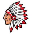 Indian head mascot vector image