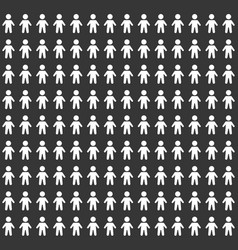 People pattern seamless background on black People pattern seamless background on black vector image