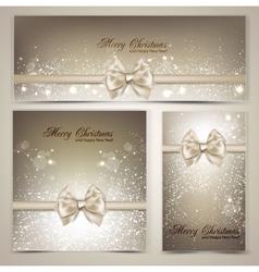 Holiday banners with ribbons background vector image