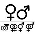 Male and female symbols vector image