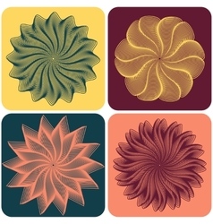 Set of abstract flowers Set of abstract flowers vector image