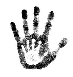 Adult and child hand print Adult and child hand print vector image