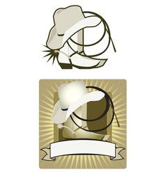 Cowboy hat and boots vector image