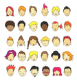 Cartoon faces vector image
