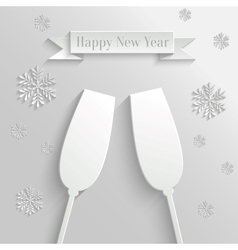 Abstract Background with Two Glasses of Champagne vector image