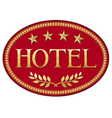 Hotel label design vector image