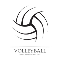 Volleyball background ball vector image