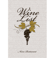 Wine list vector image