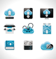 Cloud computing icon set vector image