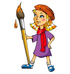 Artist girl Artist girl vector image