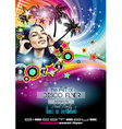 Club Disco Flyer Set with DJs and Colorful vector image