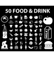 Food and drink icons vector image