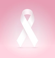 White ribbon vector image
