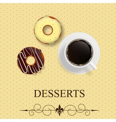 Dessert menu vector image