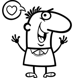 Man in love cartoon vector image