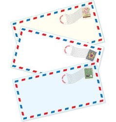 Air mail envelopes vector image