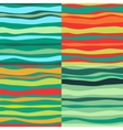Color Waves Lines Seamless Background Set of 4 vector image