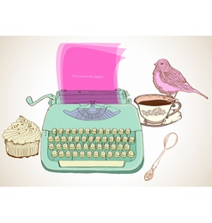 Typewriter vector image