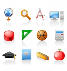 Education icon set vector image