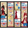 American patriotic vertical banners vector image