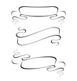 Ribbon banner set vector image