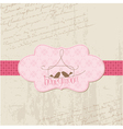 Vintage wedding love card - for design invitation vector image