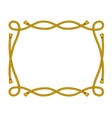 Rope frame isolated on white vector image